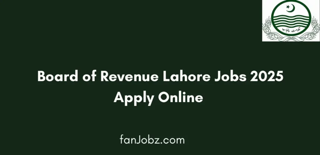Board of Revenue Lahore Jobs 2025 Apply Online