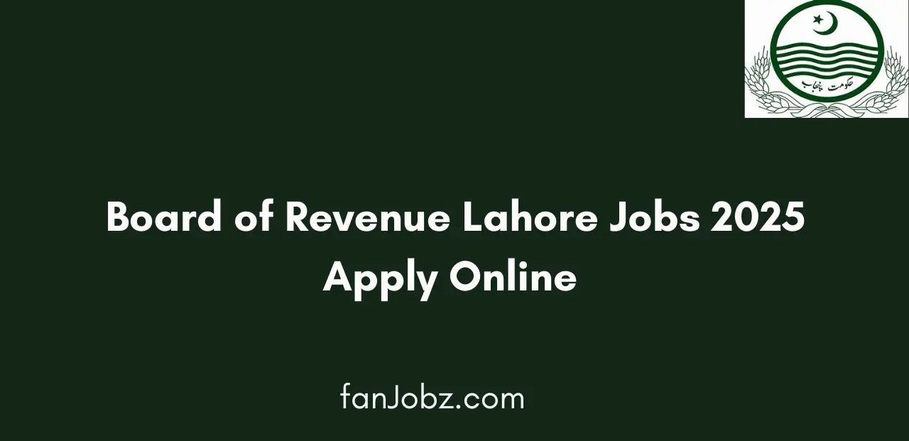 Board of Revenue Lahore Jobs 2025 Apply Online
